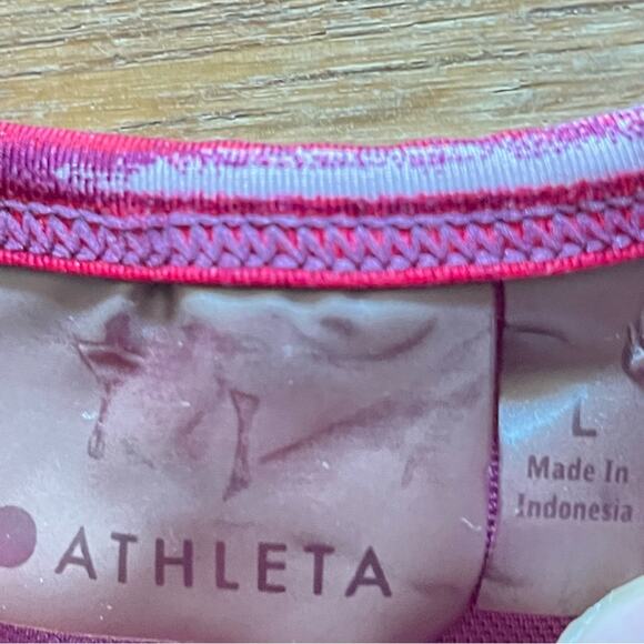 Athleta racerback purple pink white red yellow tank shirt top size large L b22 - Picture 2 of 4